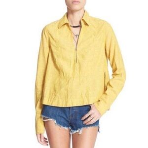 Free People Linen Blend Top